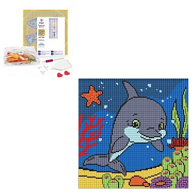 Набір з алмазною мозаїкою для дітей "Добрий дельфін" 30х30см - 1 - smarttoys.com.ua