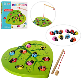 Дерев'яна іграшка Риболовля MD 2121 магнітна, лист/божі корівки, кор., 23-23-4 см. - 1 - smarttoys.com.ua