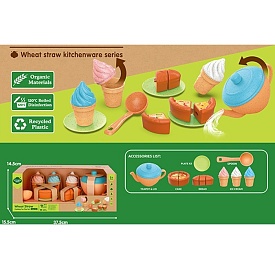 Продукти HG-3040  солодощі, морозиво, пиріг, чайник, ложка, тарілки, в кор-ці, 37-14-16см - 1 - smarttoys.com.ua