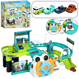 Автотренажер T917A кермо, трек/гараж, машинки, муз., бат., кор., 30-27-12,5 см. - 1 - smarttoys.com.ua