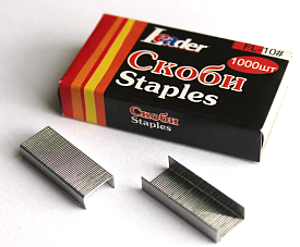 Скоби для степлера, 10/6, металеві, 1000шт.,Leader - 1 - smarttoys.com.ua