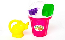 Відро велике №4 +лійка Слоник, лопатка, граблі (29*21*21см) 011/4 Бамсік - 1 - smarttoys.com.ua