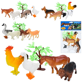 Фігурка MC714-11-13 набір тварин, 4 шт., домашні тварини, дерево, мікс видів, кул., 19-30-3 см. - 1 - smarttoys.com.ua