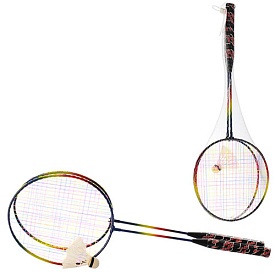 Бадмінтон залізний MS 0754 ракетки 2 шт., волан, веселка, сітка, 61,5-21,5-4,5 см. - 1 - smarttoys.com.ua