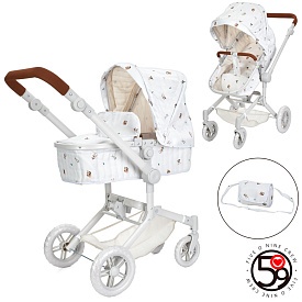 Коляска T742051 для ляльки,трансформер,67-42-81см,люлька 57-29см,регул.ручка EVA,сумка,корзина,в кор - 1 - smarttoys.com.ua