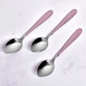 Ложка чайна SS "Pink mat" 3шт/наб., R91612 - 1 - smarttoys.com.ua