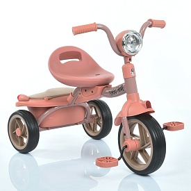 Велосипед MT 1037 Peach Fuzz 3 колеса EVA 8/6д., 61-39-49,5см, муз.,світло, персиковий - 1 - smarttoys.com.ua