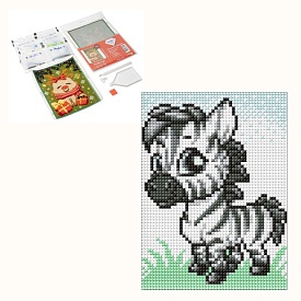 Набір з алмазною мозаїкою без підрамника для дітей "Маленька зебра" 15х20см - 1 - smarttoys.com.ua