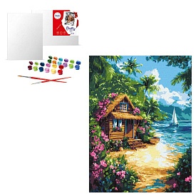 Набір для розпису по номерах "Будинок у тропіках" 30х40см - 1 - smarttoys.com.ua