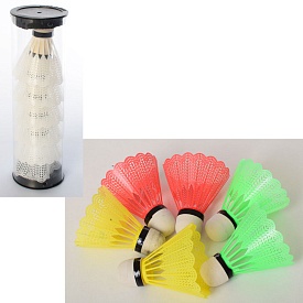 Воланчик MS 1961 6 шт., пластик, 2 види (білий/кольоровий), колба, 21,5-6,5-6,5 см. - 1 - smarttoys.com.ua