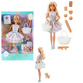 Лялька 616590 30см, шарнірна, сумка, продукти, собака, кор., 21-33-5см - 1 - smarttoys.com.ua