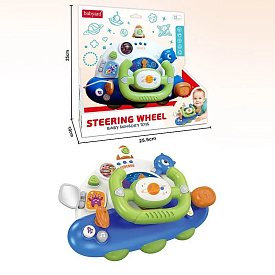 Кермо BY 307 (36/2) звук, музика, підсвічування, режими гучності, поворотники, ключ запалювання, рухомі елементи, в коробці - 1 - smarttoys.com.ua