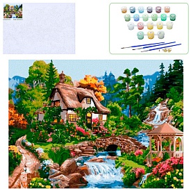 Набір для творчості МК 5335 картина за номерами, будинок на березі річки, кул., 30-40-2 см. - 1 - smarttoys.com.ua