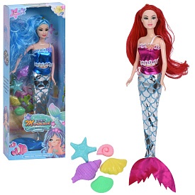Лялька YY2088E русалка, 29см, мушлі, 2 види, в кор-ці, 13,5-37-5см - 1 - smarttoys.com.ua
