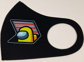Маска Pitta Print M Among Us Yellow Luke Black																						 - 1 - smarttoys.com.ua