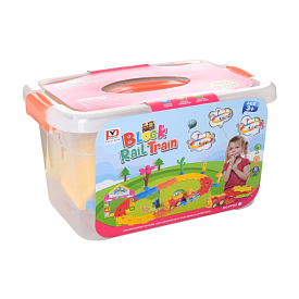 Залізниця PYM22 локомотив,вагон,фігурка-неваляшка,33дет.,муз.,світло,бат.,валіза,картон.,35-19-24см. - 1 - smarttoys.com.ua