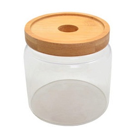 Банка з бамбуковою кришкою 550мл 10*10см., TD00979-0.55 - 1 - smarttoys.com.ua