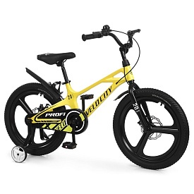 Велосипед дитячий PROF1 20д. MB20VCB YELLOW VELOCITY,SKD85,магнез.рама,обод,перед/зад.диск.тор,жовт. - 1 - smarttoys.com.ua