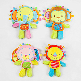 Брязкальце C 55897 (100) "Bimbo", текстильне, звірятко, пискавка, 8 видів, ВИДАЄТЬСЯ ТІЛЬКИ МІКС ВИДІВ - 1 - smarttoys.com.ua