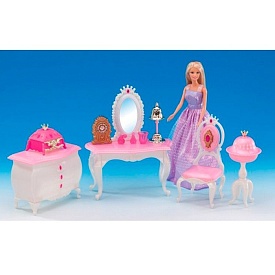 Меблі 1208 (18шт) трюмо, стілець, комод, в кор-ці, 29-18-7,5см - 1 - smarttoys.com.ua