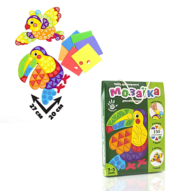 Набір для творчості "М`яка фігурна мозаїка. Тукан " VT4511-02 (укр) (12) "Vladi Toys" - 1 - smarttoys.com.ua