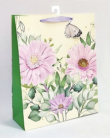 Пакет 32*26*10см паперовий "Гербери" 12шт в пак - 1 - smarttoys.com.ua