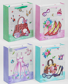 Пакет подарунковий С 49768 (300) СЕРЕДНІЙ, 4 види  - 1 - smarttoys.com.ua