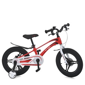 Велосипед дитячий 18д. MB 1881G BUZZ,SKD85,магнієва рама,обода,диск.гальмо,дод.кол.,червоно-білий - 1 - smarttoys.com.ua