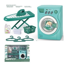 Набір побутової техніки LS8297Q прасув.дошка,праска,пральна машина,муз.,світло,бат.,кор,34-22-9,5см - 1 - smarttoys.com.ua