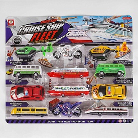 Набір машин 399-555 E (48/2) "Міський транспорт", 12 штук на листі [Лист] - 1 - smarttoys.com.ua