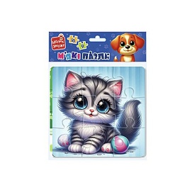 Гра розвиваюча Vladi Toys м'які пазли "Котик та песик" VT1102-37 - 1 - smarttoys.com.ua