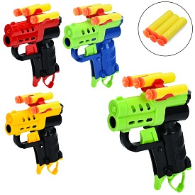 Пістолет MH-400-01A м'які кулі-присоски 3 шт., мікс кольорів, 13-15-3 см. - 1 - smarttoys.com.ua