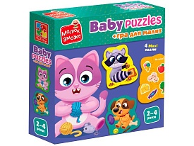 Гра розвиваюча Vladi Toys пазли картонні з грою. Хатні улюбленці. VT1722-25 - 1 - smarttoys.com.ua