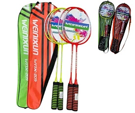 Бадмінтон 570 ракетка 2 шт., мет., воланчик 3 шт., 2 кольори, чохол, 22-67-4 см. - 1 - smarttoys.com.ua