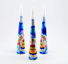 Дудки (горни) "СДР торт (Синій)" (8 шт/уп) - 1 - smarttoys.com.ua