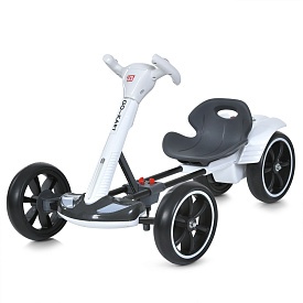 Електрокарт M 6072EBR-1 радиокер.2,4G, 1мотори35W, 1акум6V4AH, EVA, BLUETOOTH, муз., світло, білий - 1 - smarttoys.com.ua