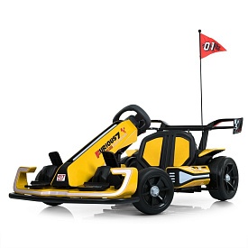 Електрокарт M 6148EL-6(24V) 2мотори150W, 1акум24V14AH, EVA, BT, світло, жовтий - 1 - smarttoys.com.ua