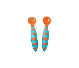 А 52 Ложка з виделкою для годування т/м "Lindo", серії "Premium" - 1 - smarttoys.com.ua