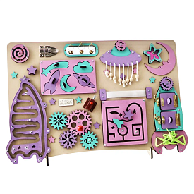 Бізіборд  "Космос" рожевий 60х40 см - 1 - smarttoys.com.ua