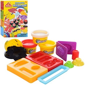 Тісто для ліплення 6818-1 суші, 4 кольори (баноч. з криш.), аром., формочки, кор., 14-19-5 см.  - 1 - smarttoys.com.ua