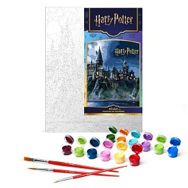 Картина за номерами WB "Harry Potter: Гоґвортс вночі з фарбами металік extra" 40х50см - 1 - smarttoys.com.ua