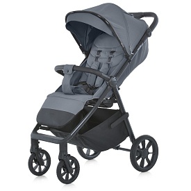 Візок дитячий ME 1182 MALTA Iron Gray прогулянк., регул. ручка,моск. сітка,дощовик,чохол,алюм.,сірий - 1 - smarttoys.com.ua