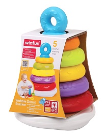 Пірамідка 250202-NI кільця 5 шт. (текстурні), карт. обгортка, 13-19,5-13 см. - 1 - smarttoys.com.ua