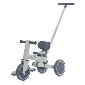 Велосипед дитячий ME 1202 FOLDI Slate Green 3в1, 3 кол. EVA 8д., батьківська ручка, сіро-зелений. - 1 - smarttoys.com.ua