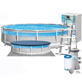 Басейн каркасний 26722 12706л., фільтр-насос, драбина, підстилка, тент, кор.,427-107см. - 1 - smarttoys.com.ua