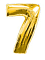 Кульки надувні фольговані MK 2723-1 (1000шт) цифри, 18 дюймів, цифра 7,золото - 1 - smarttoys.com.ua