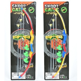 Лук 836C стріли-присоски 3 шт., 3 качки, окуляри, мікс кольорів, лист, 21-66-3 см. - 1 - smarttoys.com.ua