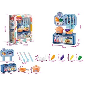 Кухня 599-1 плита, посуда, кор., 23-30,5-10,5 см. - 1 - smarttoys.com.ua