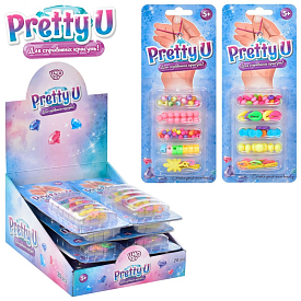 Бісер M 4989 UA намистини, підвіски, нитки, мікс видів, 20 шт. в диспл., лист, 27-21-13 см. - 1 - smarttoys.com.ua