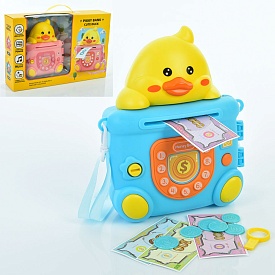 Банківський термінал 813-40-42 гроші, замик.на ключ, ремінь,2 кольори,муз.,світло,кор.,38-24,5-9 см. - 1 - smarttoys.com.ua